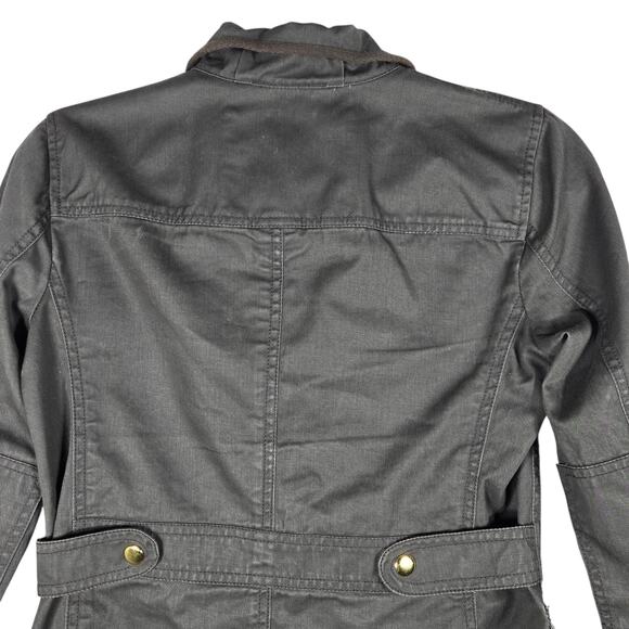 J.Crew Field Jacket Womens XS Petite Dark Olive Relaxed Boyfriend Cotton Utility - Picture 10 of 12